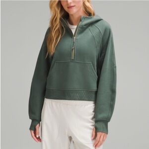 Lululemon scuba oversized half zip hoodie in dark forest